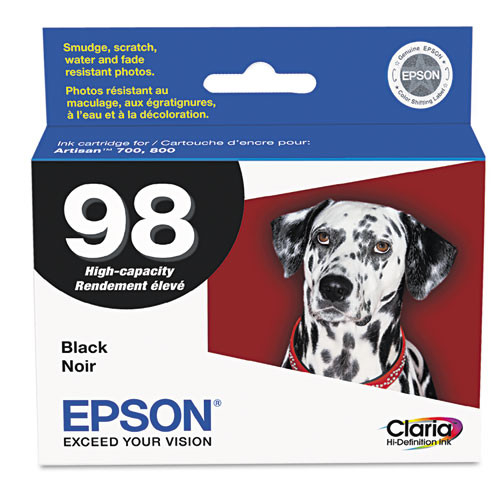 T098120S | Epson® 98 | Original Epson® (T098120-S) Claria® High-Yield Ink Cartridge - Black