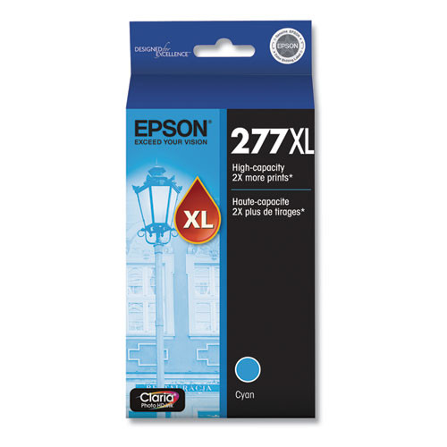 T277XL220S | Epson® 277XL | Original Epson® (T277XL220-S) Claria® High-Yield Ink Cartridge - Cyan