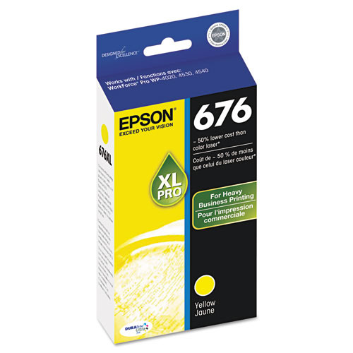 T676XL420S | Epson® 676XL | Original Epson® T676XL420-S High-Yield Ink Cartridge - Yellow