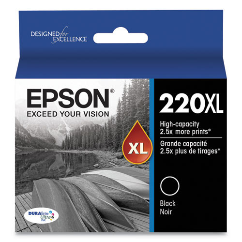 T220XL120S | Epson® 220XL | Original Epson® (T220XL120-S) High-Yield Ink Cartridge - Black