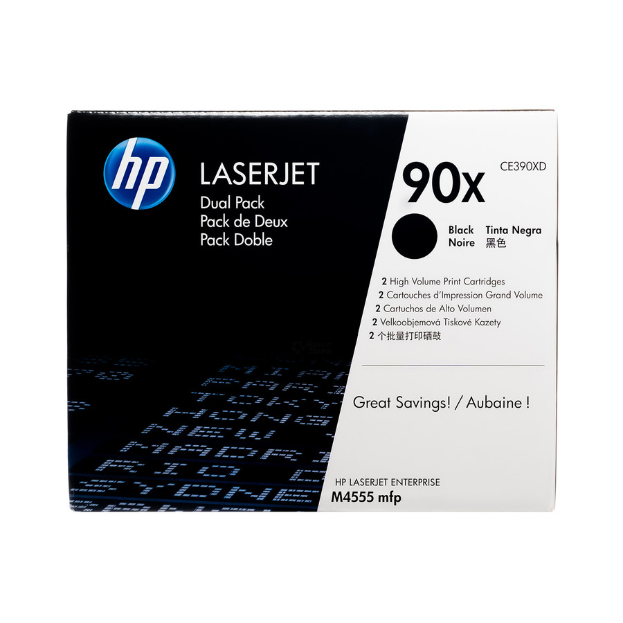 CE390XD | HP 90X | Original HP High-Yield Dual Pack Toner Cartridges – Black