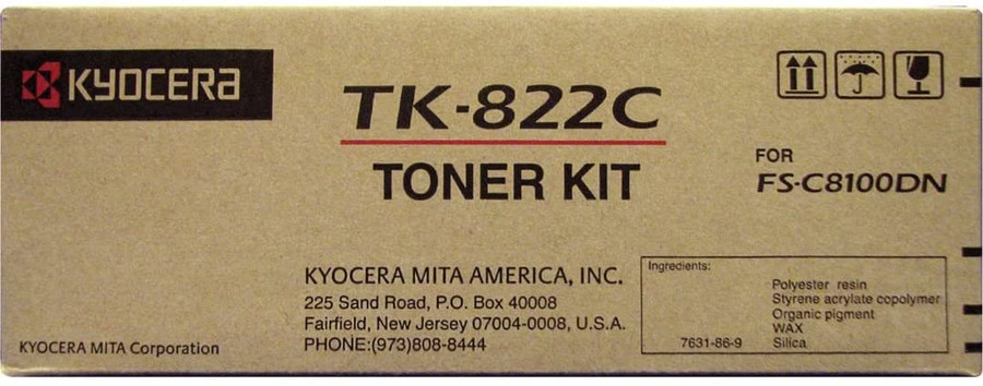 TK822C | 1T02HPCUS0 | Original Kyocera TK-822C Toner Cartridge - Cyan