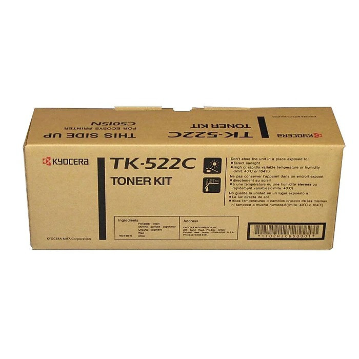 TK522C | 1T02HJCUS0 | Original Kyocera TK-522C Toner Cartridge - Cyan