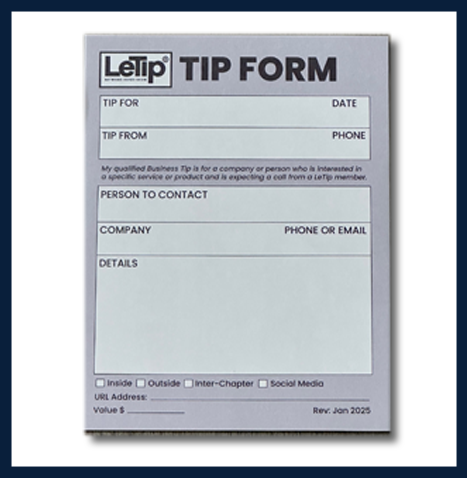  Tip Forms - Bundle of 250