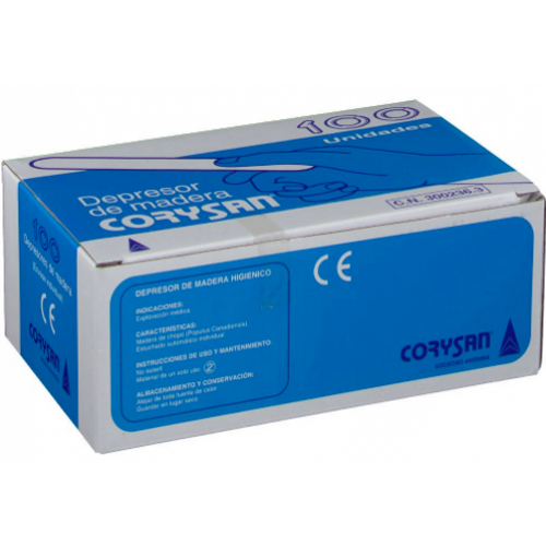Depresores de madera corysan 100 U