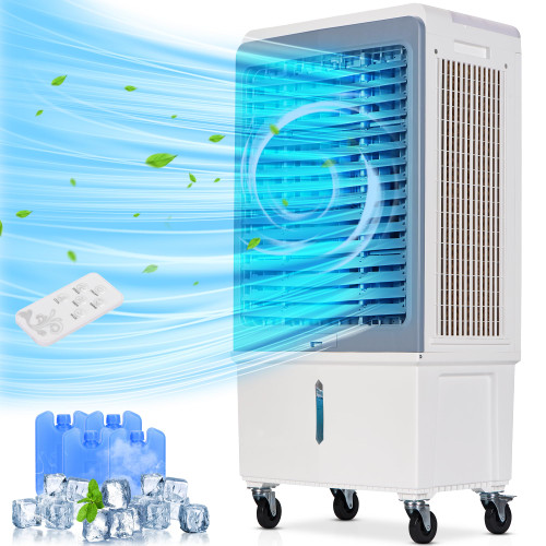 KEGIAN Swamp Cooler, Evaporative Air Cooler with 12.7 Gallon Water Reservoir, Remote Control, 12H Timer, 3 Wind Speeds, 120° Oscillation, Portable Air Cooler for Outdoor Indoor Use (4129CFM)