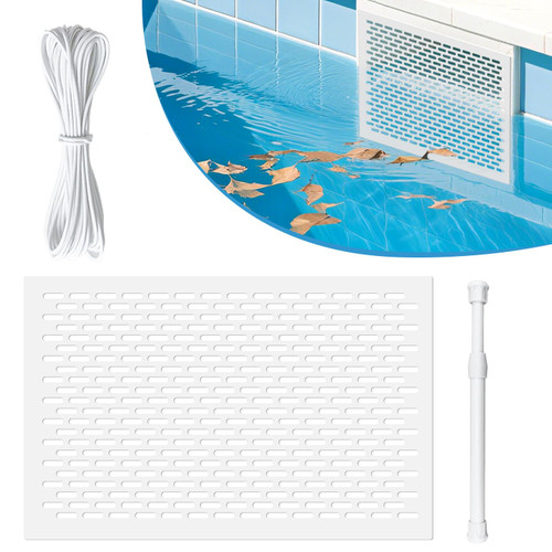 OMKSIH Skimmer Guard Kit Pool Skimmer Screen Guard Cover Swimming Pool Skimmer Net Leaf Shield Net for Inground or Above Ground Debris Removal Easy Assembly Skimmer Guard for Cleaning Floating Debris
