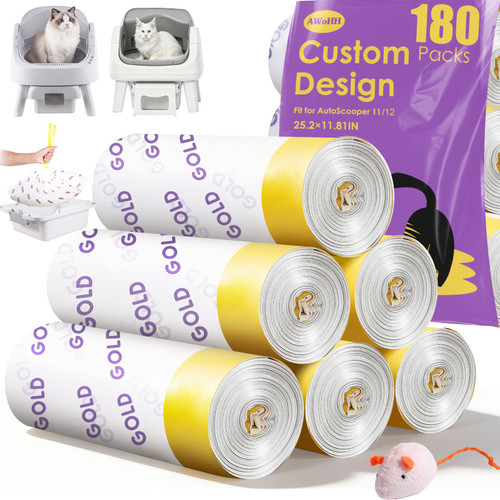 180 Count Automatic Cat Litter Bags for Pet Pivot 11/12