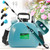 Battery Powered Sprayer 1.35 Gallon, Upgrade Electric Garden Sprayer with Battery Indicator, 3 Mist Nozzles, USB Rechargeable Handle with 23.6" Retractable Wand Adjustable Shoulder Strap for Weed Lawn