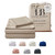 Luxury Bamboo Market | King Size Bed Sheet Set | 100% Viscose Made from Bamboo | Organically Grown | Ultra Soft | Cooling Sheets for Hot Sleepers | 17" Deep Pocket [Dune]