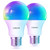 Linkind Matter Smart Light Bulbs Work with Apple Home/Siri/Google Home/Alexa/SmartThings, RGBTW LED Color Changing Light Music Sync, Smart Home Integration, 60W A19 E26 2.4Ghz WiFi Only 2 Pack