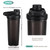 Lyeasw 24 OZ Shaker Bottle for Protein Mixes, 2 Pack BPA Free Leakproof Portable Shaker Cups for Workout, Black