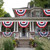 American Pleated Fan Flag, 3 X 6 Ft USA Patriotic Flag Bunting American Flags Patriotic Bunting 4th of July Decorations Patriotic Bunting Red White And Blue Patriotic Decor bunting Flags Outdoor/Outside（Set of 4）