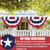 American Pleated Fan Flag, 3 X 6 Ft USA Patriotic Flag Bunting American Flags Patriotic Bunting 4th of July Decorations Patriotic Bunting Red White And Blue Patriotic Decor bunting Flags Outdoor/Outside（Set of 4）