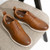 Jousen Men's Brown AMY9006 Dress Shoes, Size 10.5, Oxford, Classic Retro Style, Comfortable and Breathable