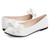 TN TANGNEST Women Fashion Bowknot Flats Comfort Pointed Toe Dress Shoes White 39(7.5)