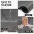 HotLive Dog Food Mat - Absorbent Cat Mat for Food and Water, No Stains Pet Feeding Bowl Mat, Easy to Clean Pet Placemats, Quick Dry Dog Water Dispenser Mat for Messy Drinkers | Paw Dark Grey 16"x 24"