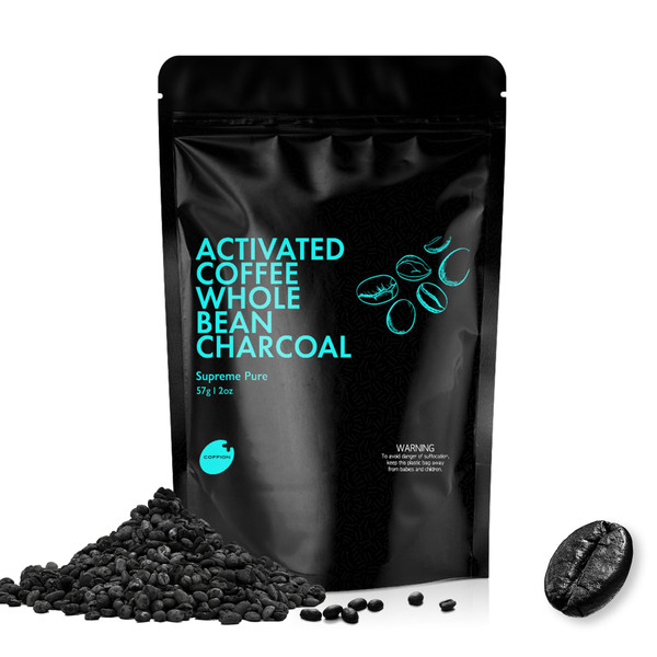 COFFION Charcoal Face & Body Scrub, Exfoliating Face Scrub for Men & Women | 100% Whole Coffee Been Skin Care Scrub | Minimizes Pore Size & Reduces Skin Blemishes and Dark Spots (57g/2oz)