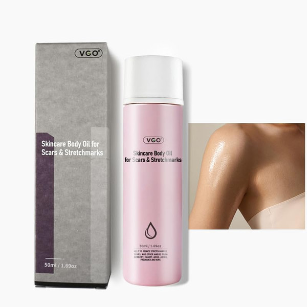 VGO Skincare Body Oil Moisturizing Oil Vitamin A E Serum for Scars Skin, Face & Full Body, Promotes Healthy-Looking Skin 50ml / 1.69oz