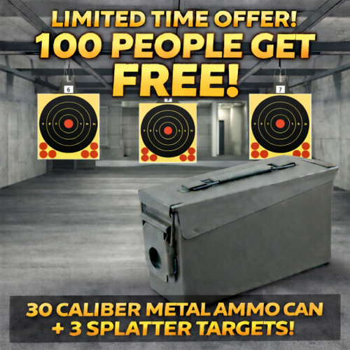 30 Cal Full-Metal Ammo Can + 3 Splatter Targets