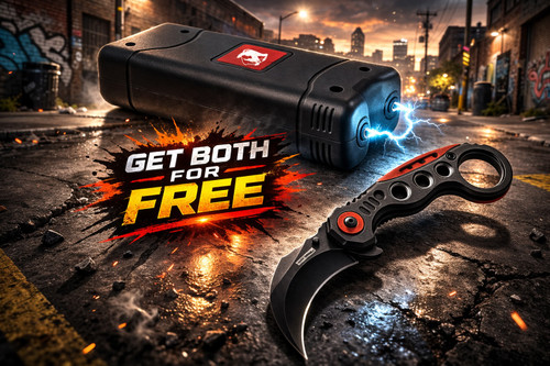 10-Million Volt Stun-Gun + Raptor Claw Karambit