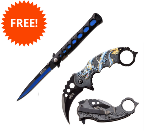 Blue Dragon Karambit + Blue Moon Stiletto