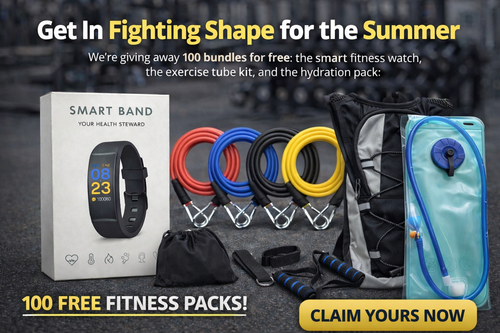 Resistance Tube Training Set + Fitness Smart Watch + Hydration Pack