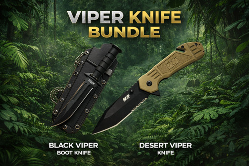 Smith & Wesson Desert Viper + Black Viper Boot Knife