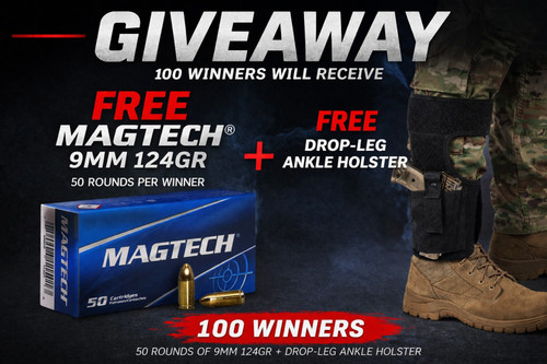 Free Box of Magtech 9mm 124gr + Free Ankle Holster