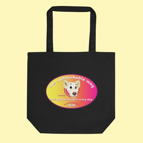 Eco Tote Bag / Curly Tail / Think Good Thoughts