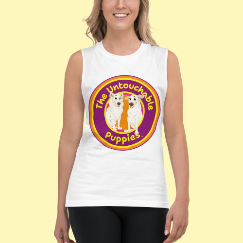 Unisex Muscle Shirt / Floppy Ears and Curly Tail / Logo 3