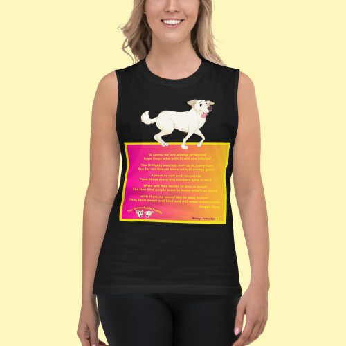 Unisex Muscle Shirt / Floppy Ears / Poem Always Protected