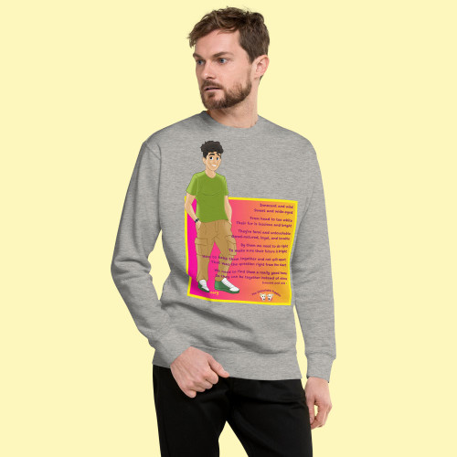Unisex Premium Sweatshirt / Cory / Poem Innocent and Wild