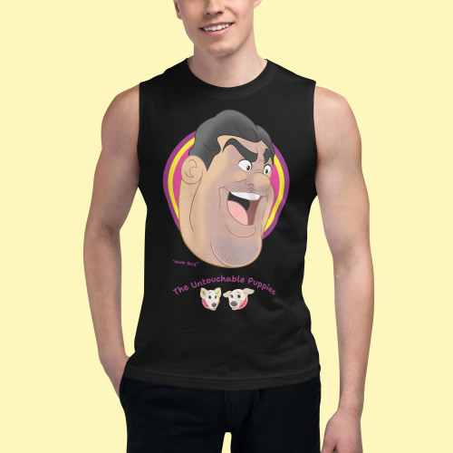 Unisex Muscle Shirt / "Mob Guy" / Character face 2