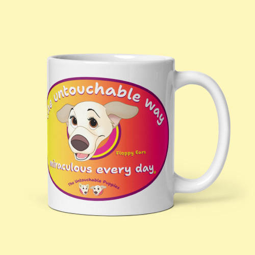 White glossy mug / Floppy Ears / miraculous every day