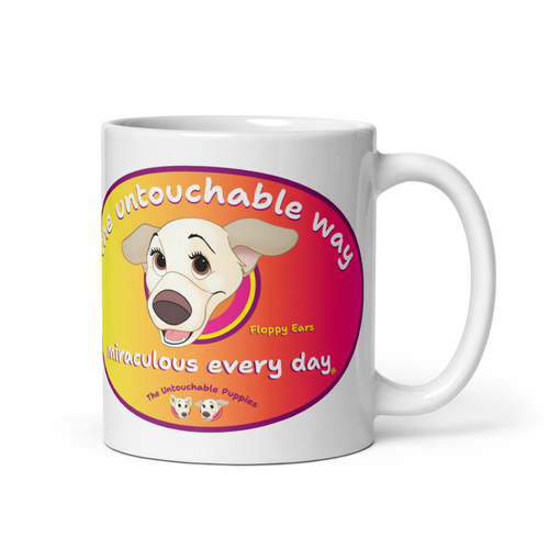 White glossy mug / Floppy Ears / miraculous every day