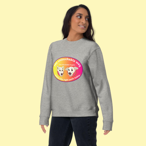 Unisex Premium Sweatshirt / Floppy Ears and Curly Tail / choose the right path today