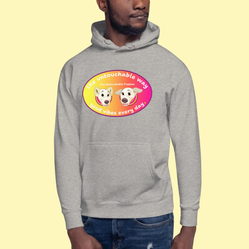 Unisex Hoodie / Floppy Ears and Curly Tail / good vibes every day