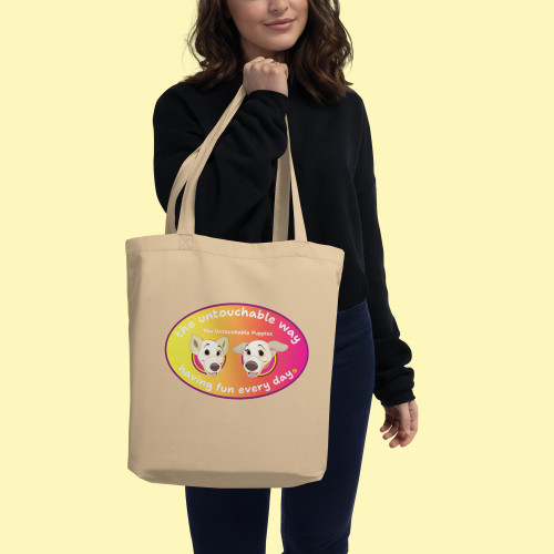 Eco Tote Bag / Floppy Ears and Curly Tail / having fun every day