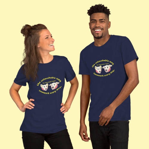 Unisex t-shirt / Floppy Ears and Curly Tail / teamwork every day 2