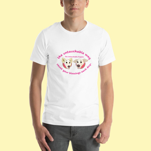 Unisex t-shirt / Floppy Ears and Curly Tail / count your blessings each day 3