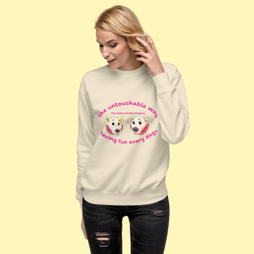 Unisex Premium Sweatshirt / Floppy Ears and Curly Tail having fun every day 3