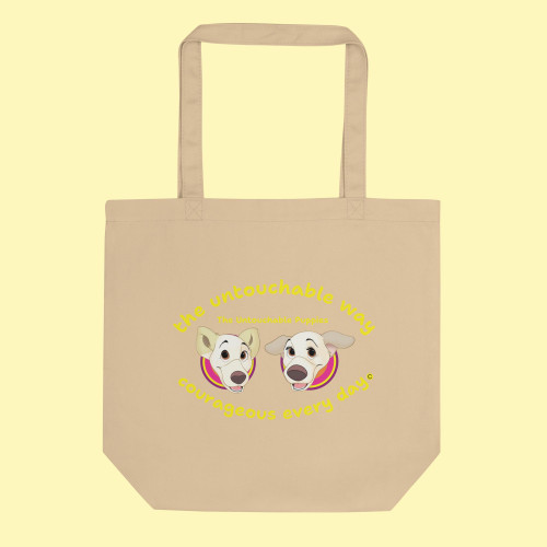 Eco Tote Bag / Floppy Ears and Curly Tail / courageous every day 3