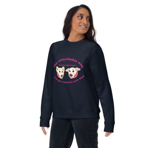 Unisex Premium Sweatshirt / Floppy Ears and Curly Tail / trust your instincts 3 / DTFlex