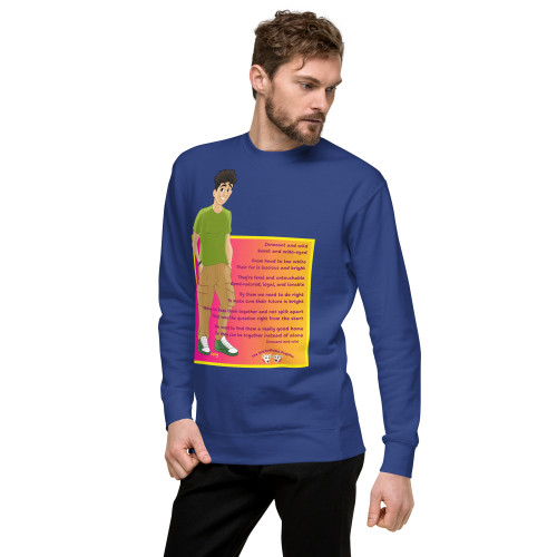 Unisex Premium Sweatshirt / Cory / Poem "Innocent and Wild" / DTFlex