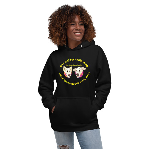 Unisex Hoodie / Floppy Ears and Curly Tail / think good thoughts every day 2 / DTFlex