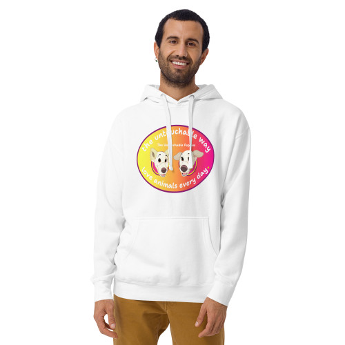Unisex Hoodie / Floppy Ears and Curly Tail / love animals every day / DTFlex