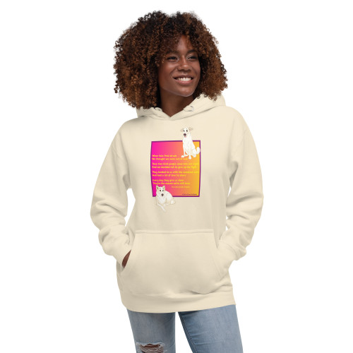 Unisex Hoodie / Floppy Ears and Curly Tail / Poem "A lot of love to share" / DTFlex