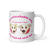 White glossy mug / Floppy Ears and Curly Tail / stay inspired each day