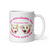 White glossy mug / Floppy Ears and Curly Tail / teamwork every day